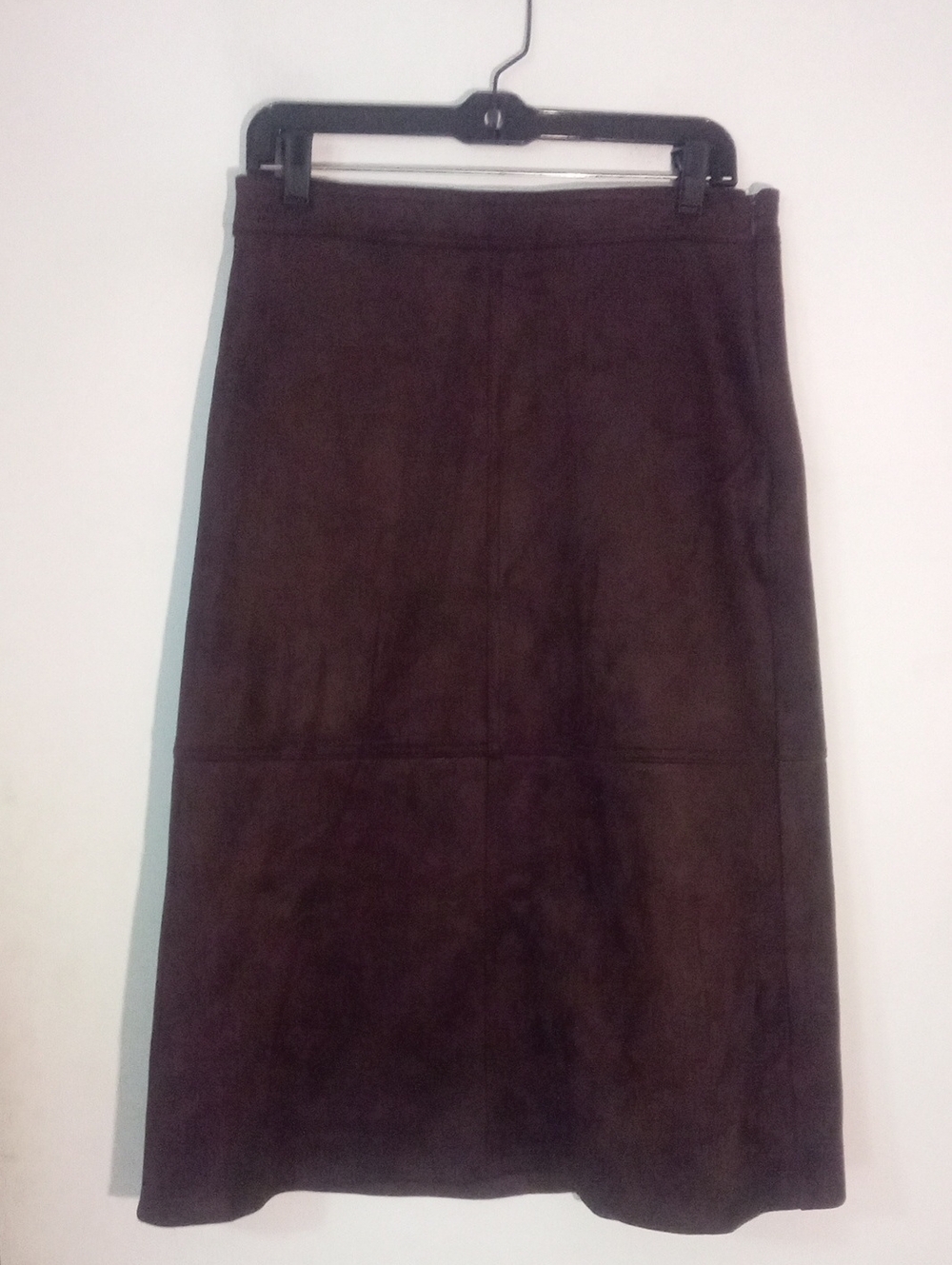* A New Day Classic Brown Suede-Look Pencil Skirt Az 8 NWT $35